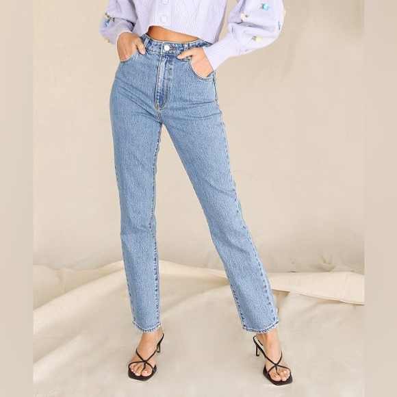 ROLLA’S x Revolve Women's Duster High Rise Slim Straight Jeans in Size 24 - Picture 3 of 14